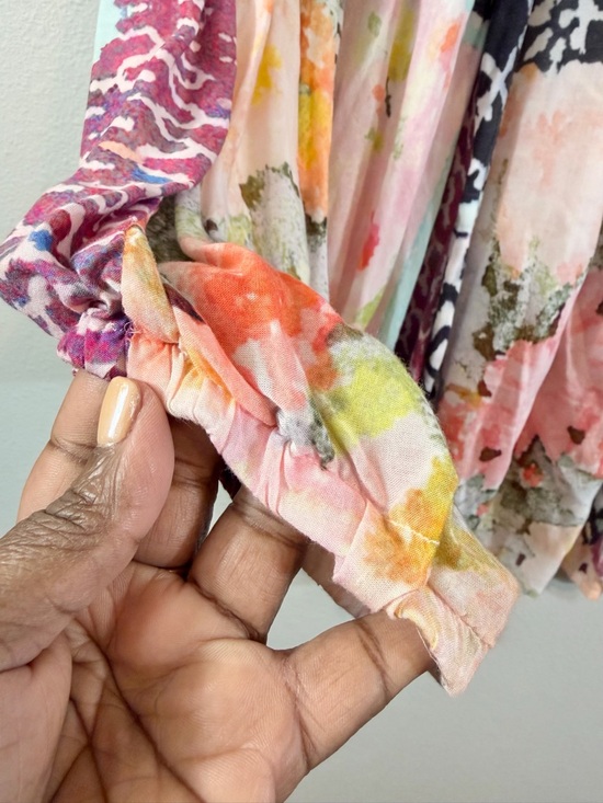 SAACHI Kimono Cocoon Water Color Print One Size Black Pink Boho Festival Casual - Picture 3 of 9